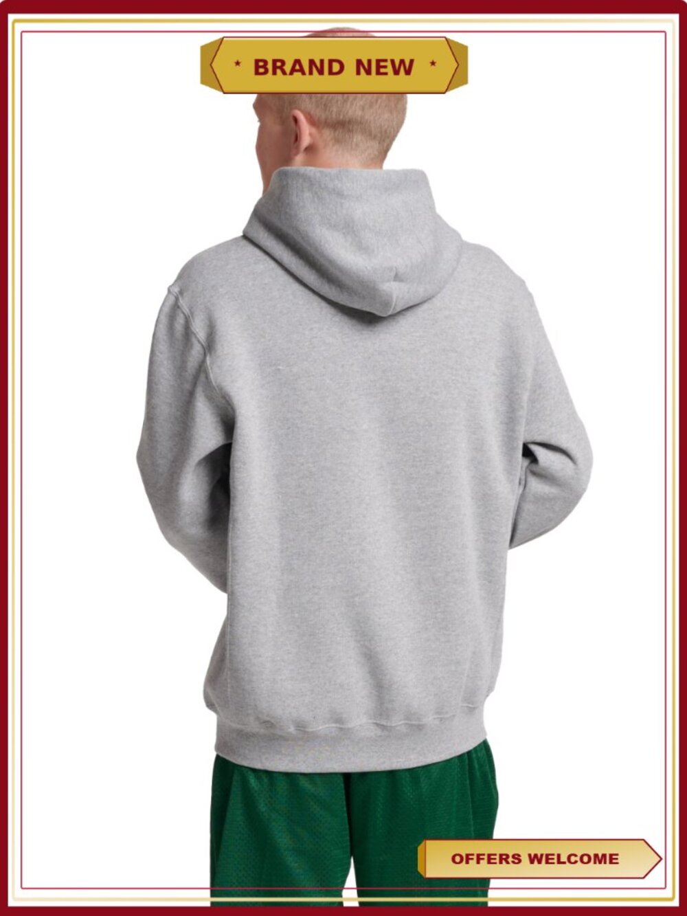 Men's Fleece Hoodie - Dri-Power Moisture Wicking, Mid-Weight Pullover Sweatshirt - Picture 2 of 8